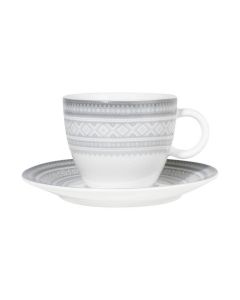 CUP & SAUCER 20 CL ​​CAPPUCCINO GRAY W/ BOX